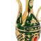 Vintage Turkish Tea & Coffee Set with Pot, Tray & 6 Cups – Gold & Green